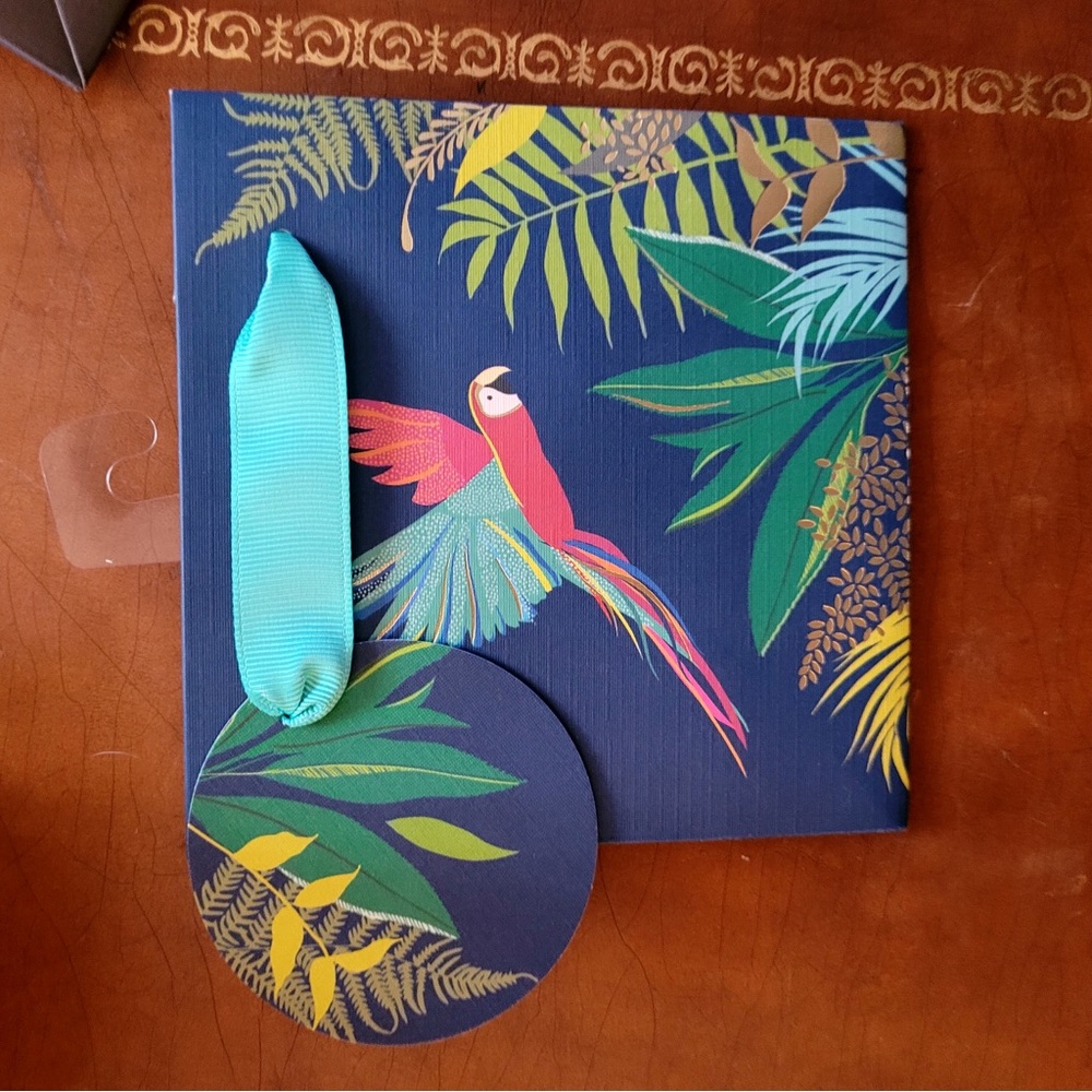 Tropical Parrot Bird with Blue and Green Accents